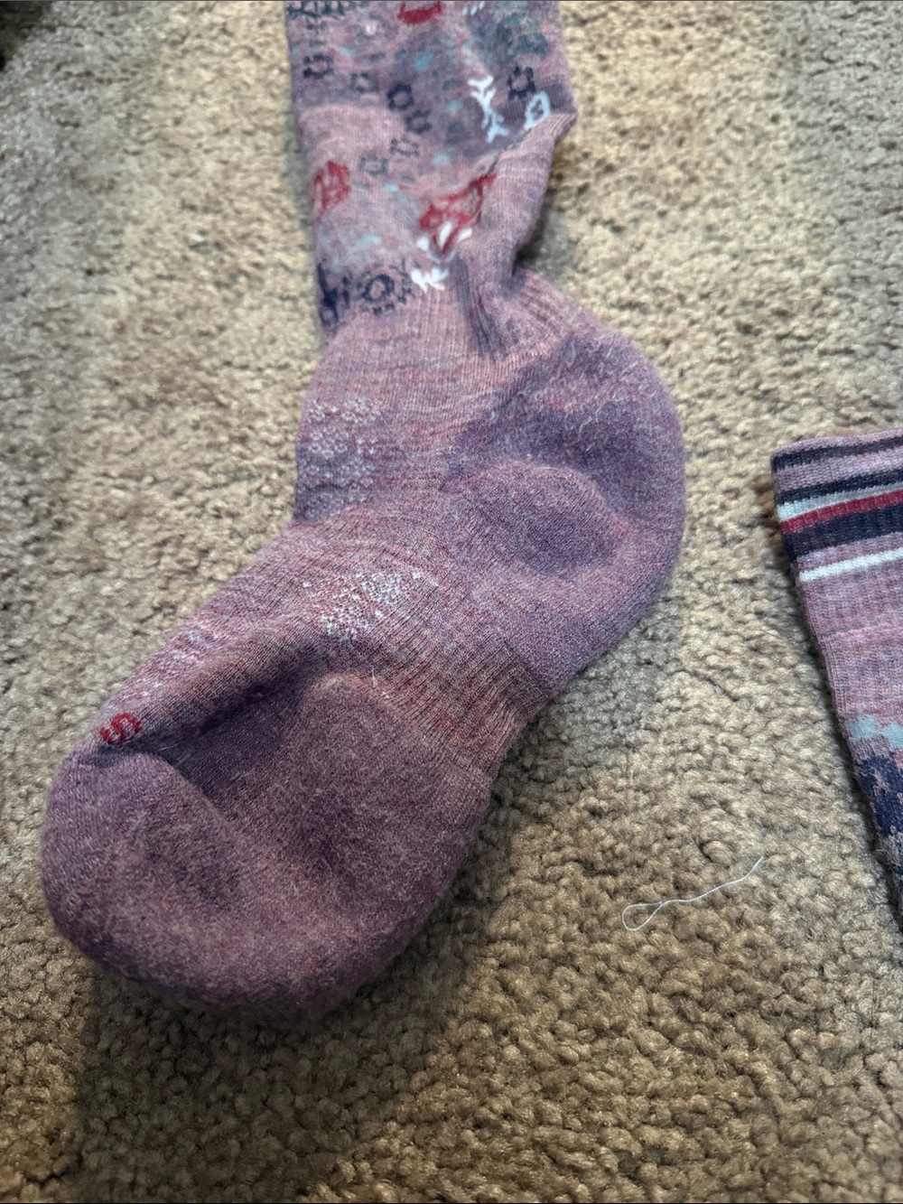 Smartwool socks- Knee-High Floral Pattern - Picture 2 of 4
